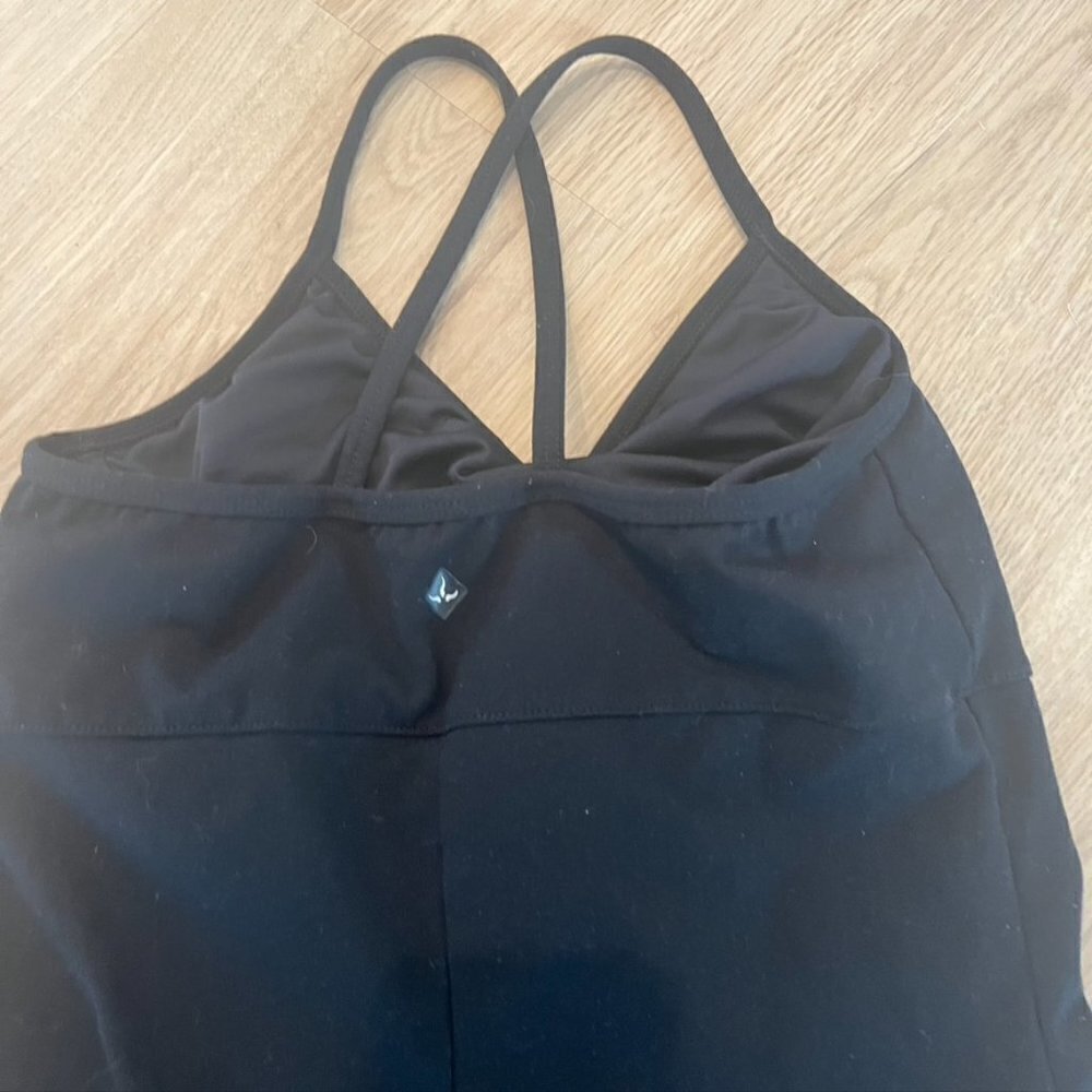 Prana mini dress black stretchy tank top built in bra XS - Picture 9 of 9